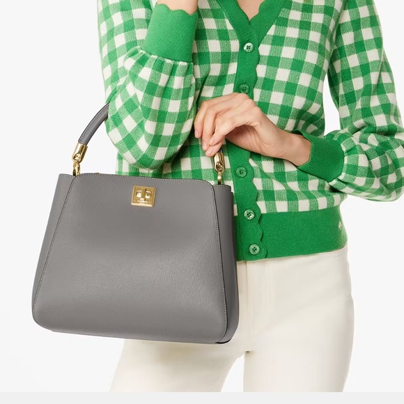 Kate Spade Phoebe Medium Top Handle Satchel- Hare Grey - Picture 2 of 10